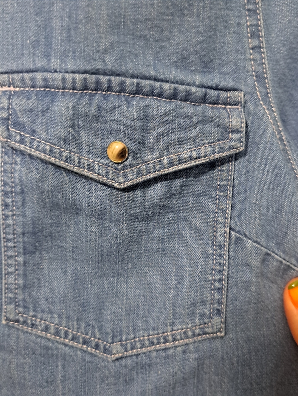 Sezane Servanne Shirt Denim 32 NWOT - Picture 6 of 9